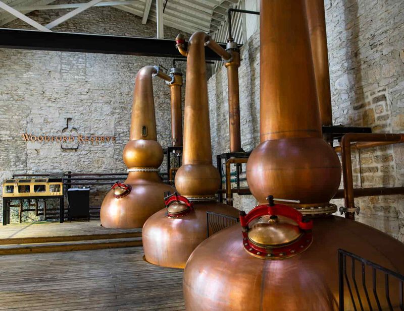 The copper stills at Woodford Reserve
